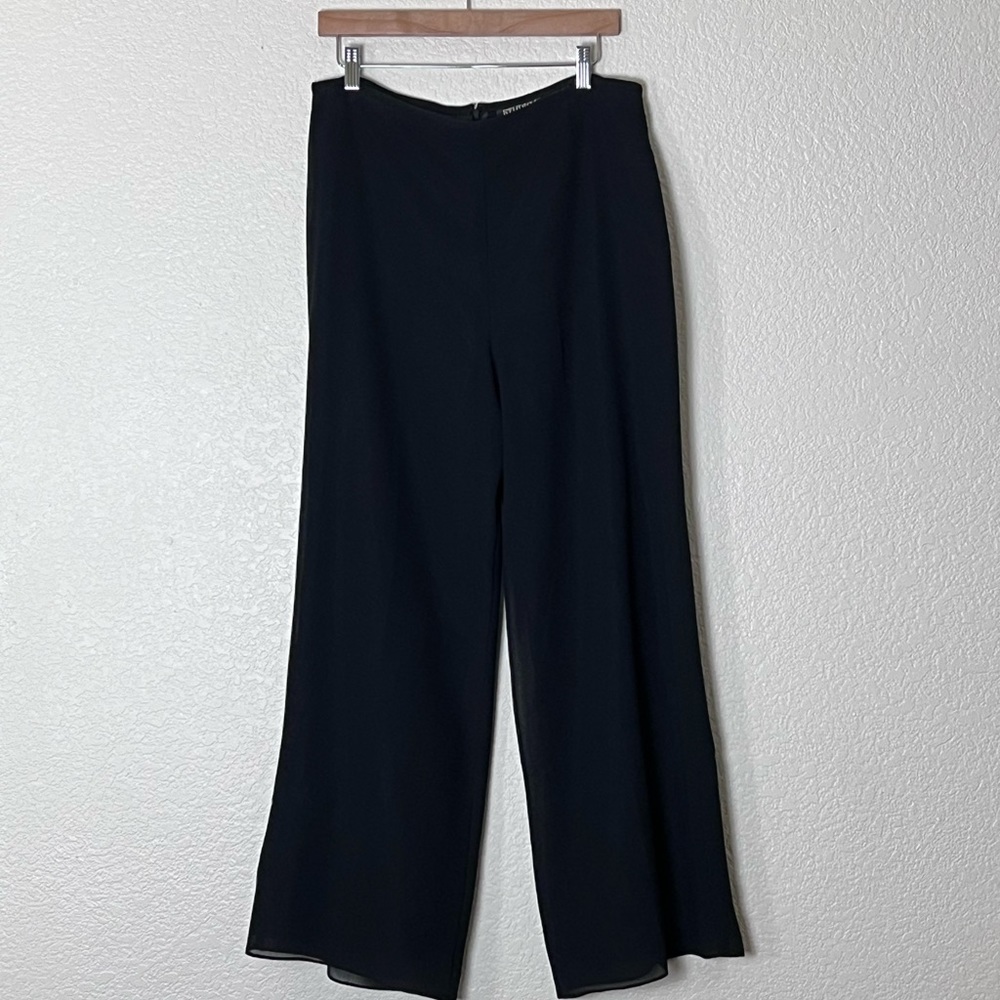 Studio 1 | Black high rise wide leg formal pants lined size 12